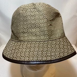 **SOLD** Brown Signature Monogram Coach Bucket Hat